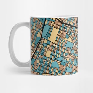 Newark Map Pattern in Mid Century Pastel Mug